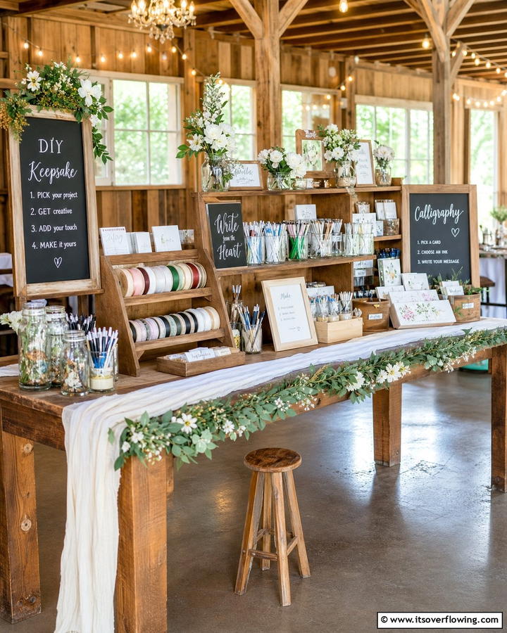 Artisan Craft Stations - 21 Barn Wedding Ideas for a Rustic and Romantic Celebration