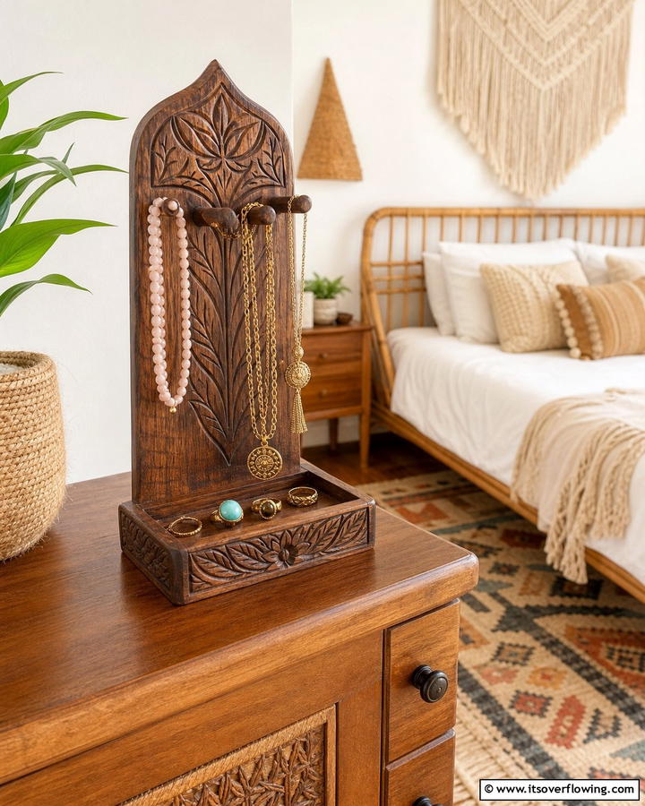 Artisan Handcrafted Jewelry Holder - 30 Clever Jewelry Storage Ideas to Keep Accessories Tidy