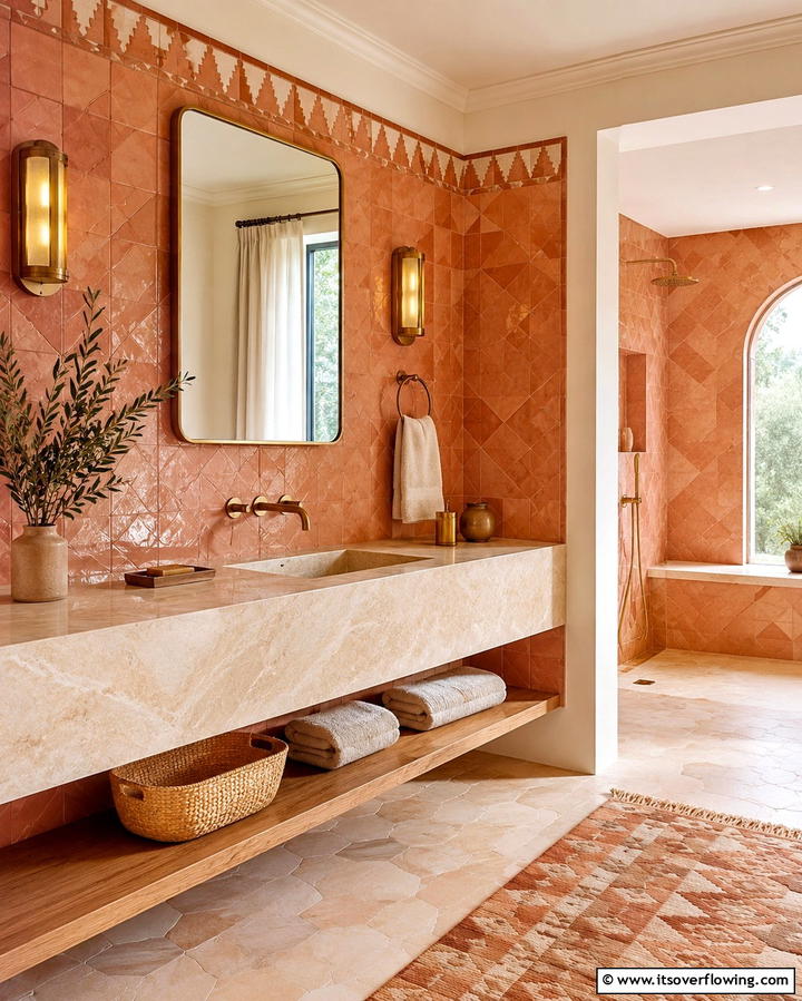 Artisan Handcrafted Tiles - 30 Stunning Bathroom Wall Ideas to Elevate Your Space