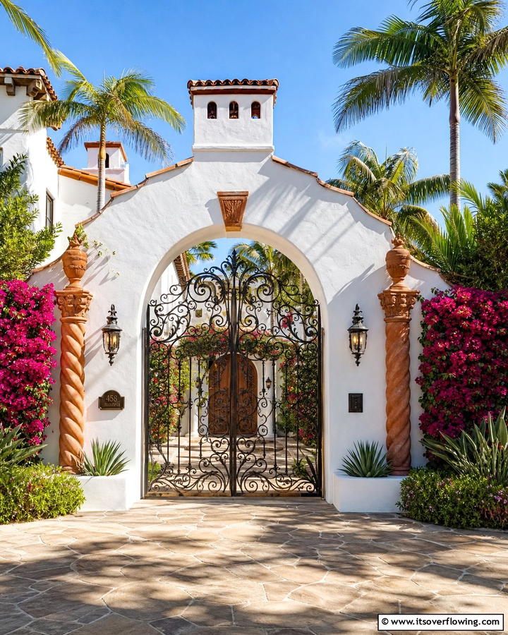 Artisan Iron Gate Details - 21 Spanish Colonial Revival Architecture Design Tips