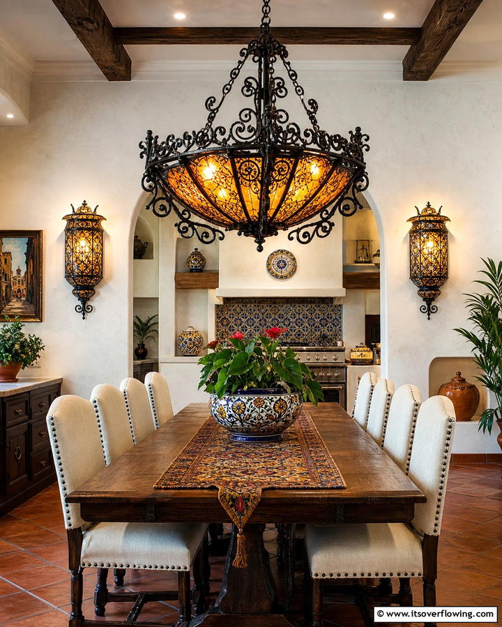 Artisan Lighting Fixtures - 30 Mediterranean Interior Design Ideas for Warm Homes