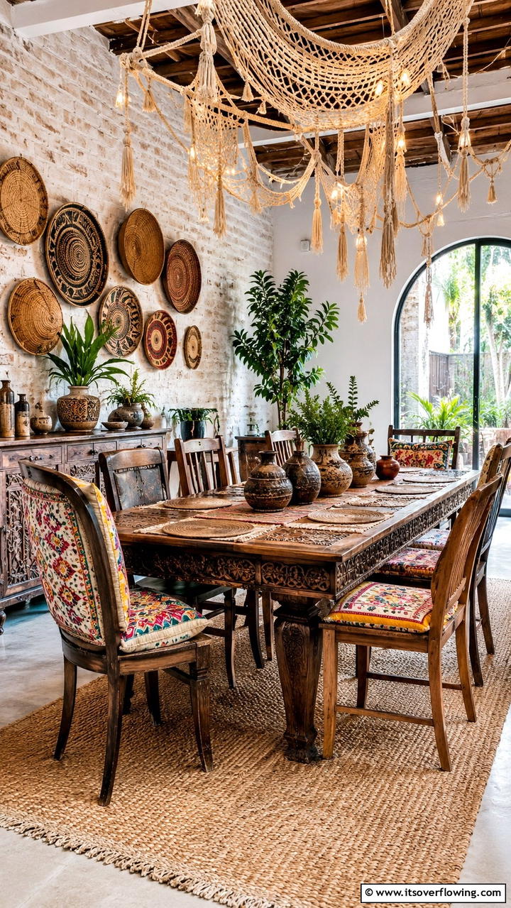 Artisanal Ambiance - 30 Boho Dining Room Ideas for Eclectic, Free-Spirited Style