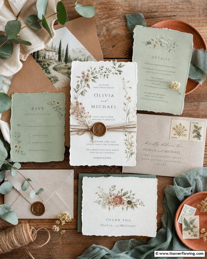 Artisanal Boho Wedding Invitations - 21 Boho Wedding Ideas for a Free-Spirited Celebration