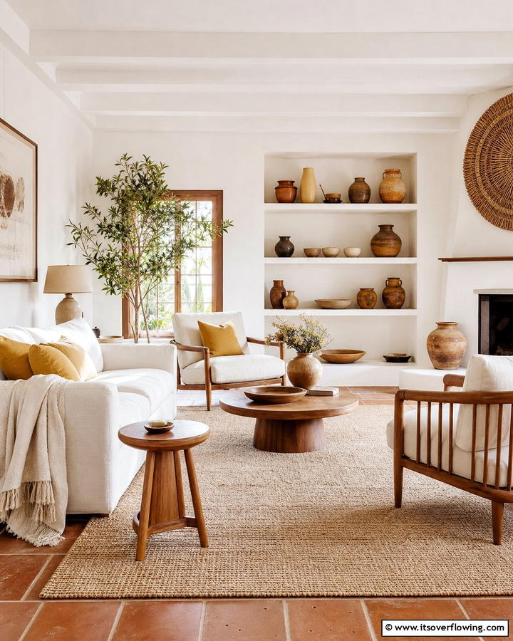 Artisanal Decor Pieces - 21 Country Living Room Ideas with Rustic Elegance