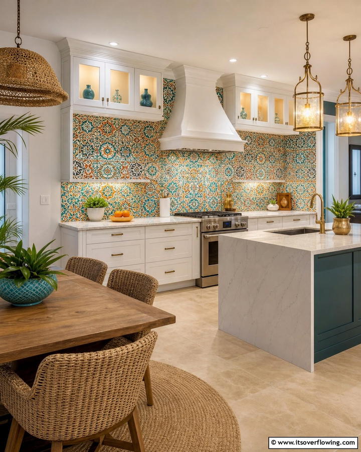 Artistic Backsplash Displays - 21 Colorful Kitchen Ideas to Energize Your Cooking Space