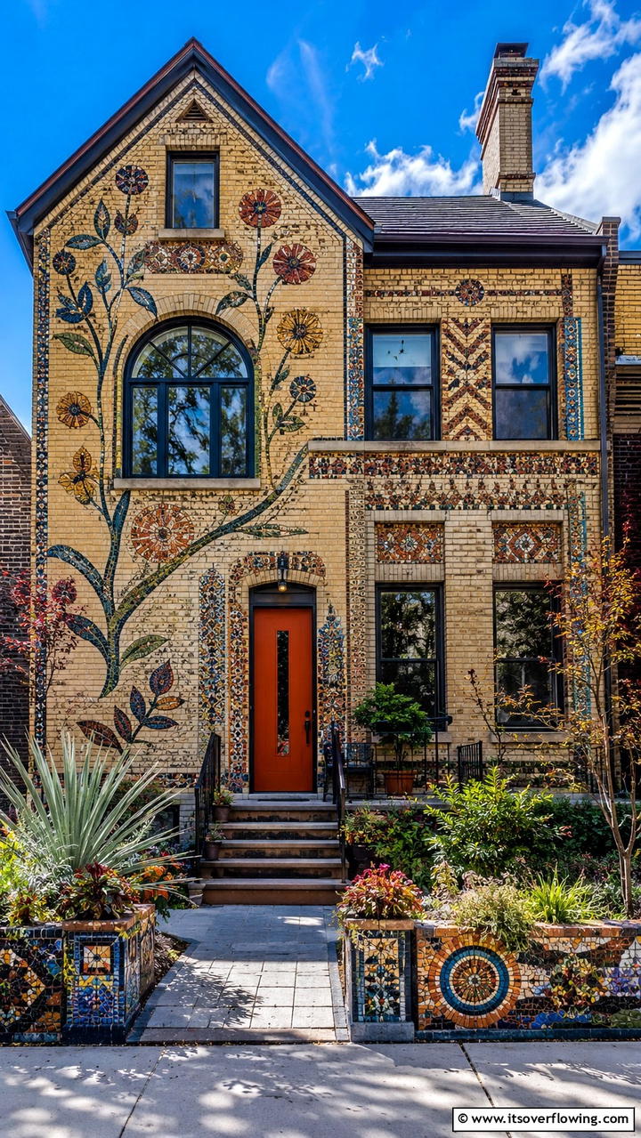 Artistic Beige Brick Murals - 30 Beige Brick Exterior Home Ideas for Warm Curb Appeal