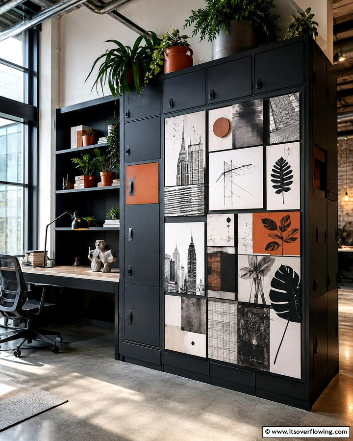 Artistic Collage Panels - 30 Locker Decor Ideas- Organize with Style at Home