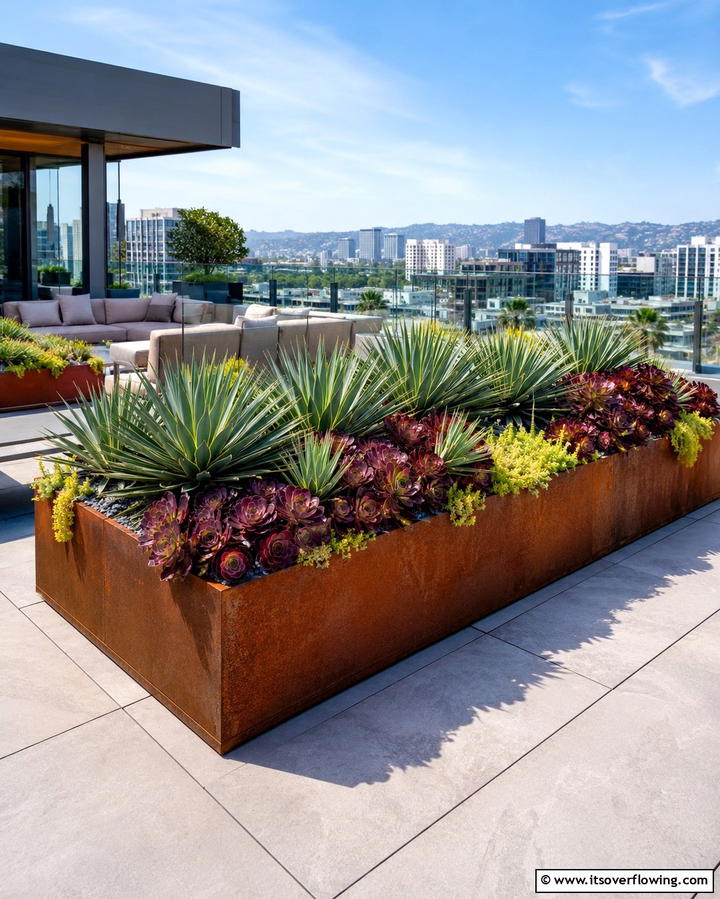 Artistic Concrete Planter Sculpture - 30 Outdoor Succulent Container Ideas for Easy Gardening