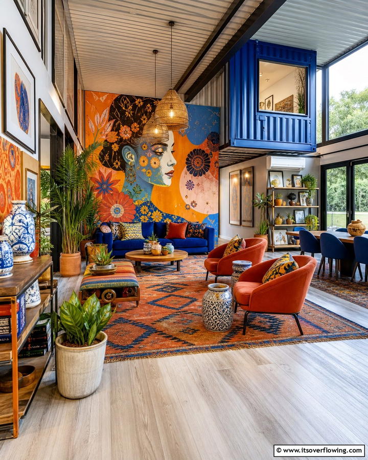 Artistic Container Home - 30 Container Home Ideas for Sustainable Living