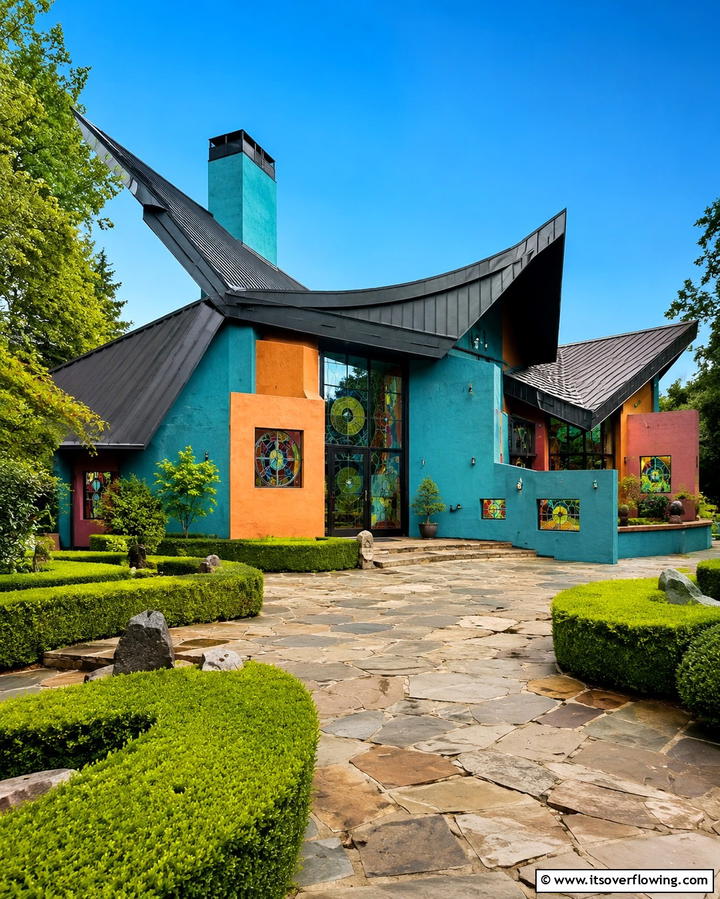 Artistic Design Sanctuary - 30 Houses with Black Roofs- Modern Exterior Design Inspiration