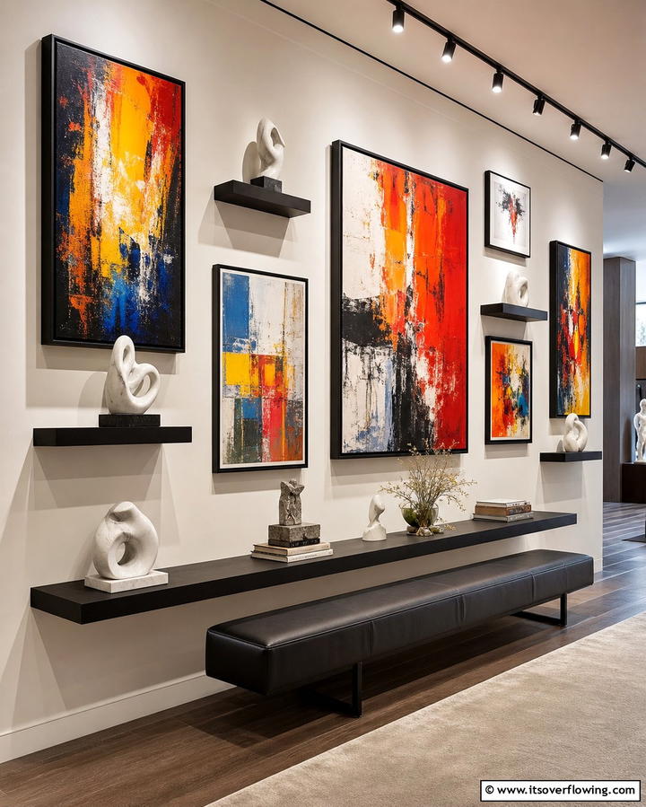 Artistic Display Nook - 25 Inviting Living Room Nook Ideas for Cozy Spaces