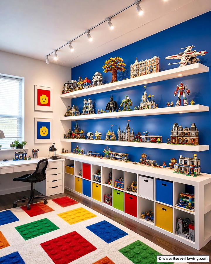 Artistic Display Shelves - 30 Creative Lego Storage Ideas to Organize Kids’ Spaces