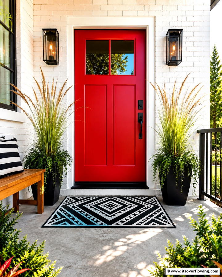 Artistic Doormat Designs - 30 Small Front Porch Ideas to Boost Curb Appeal