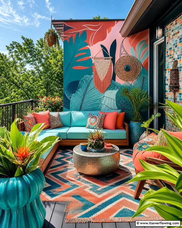 Artistic Expression Deck - 21 Second Floor Deck Ideas for Elevated Outdoor Living