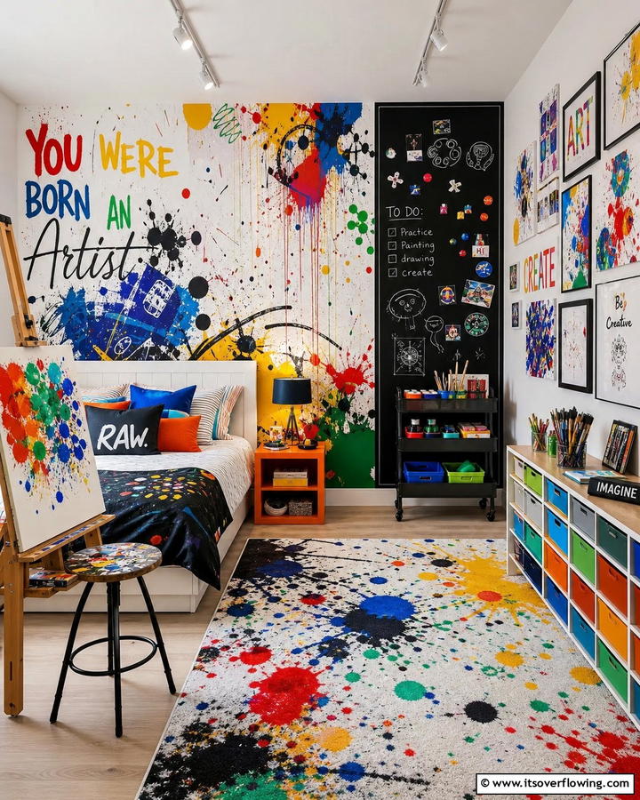 Artistic Expression Space - 21 Boys’ Room Ideas- Themed Decor & Functional Layouts