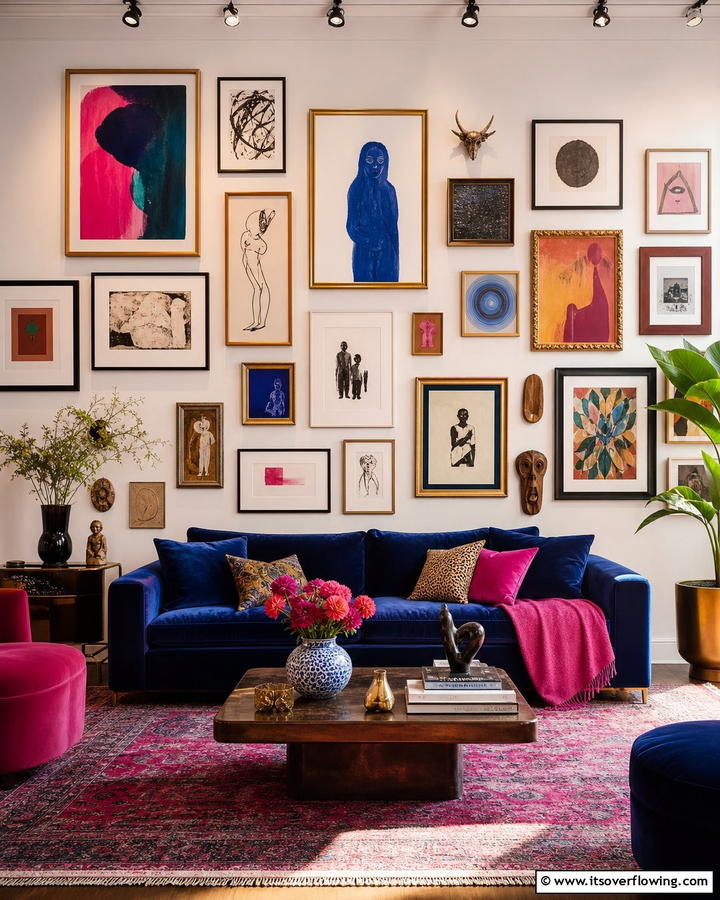 Artistic Expression Wall - 21 Media Wall Ideas to Elevate Your Entertainment Zone