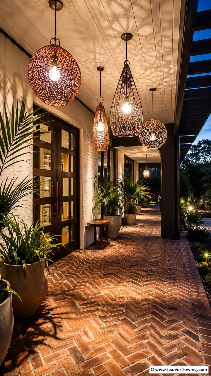 Artistic Hanging Fixtures - 30 Inviting Front Porch Lighting Ideas for Curb Appeal