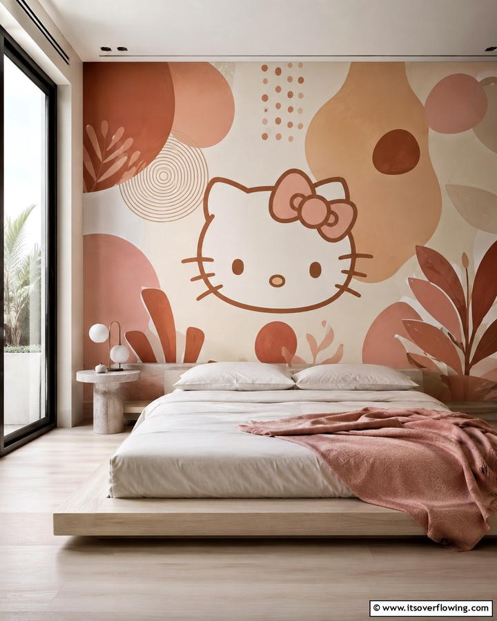 Artistic Hello Kitty Wall Murals - 25 Hello Kitty Bedroom Ideas for a Cute and Cozy Space