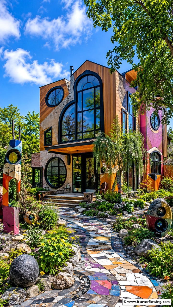 Artistic Home with Black Window Elements - 30 Modern House Designs With Black Windows Inspiration