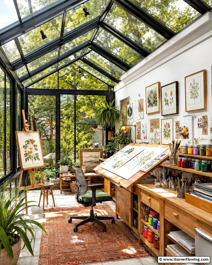 Artistic Inspiration - 20 Sunroom Office Ideas for a Productive Workspace