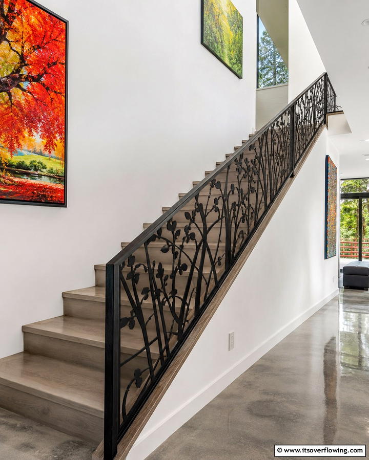 Artistic Metal Railings - 25 Stair Railing Ideas for Modern and Traditional Homes