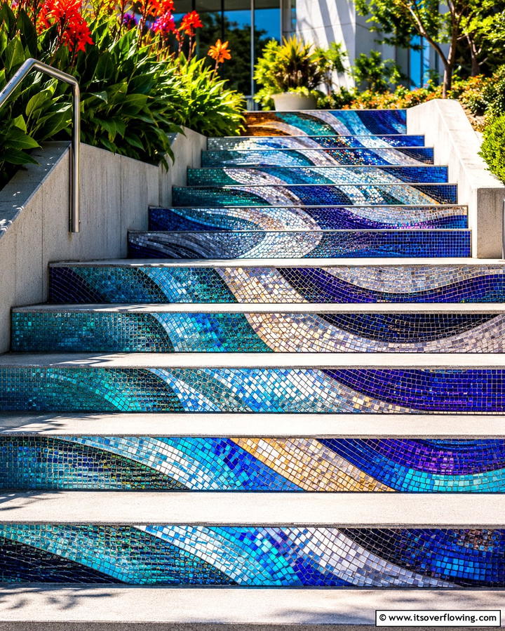 Artistic Mosaic Designs - 25 Front Step Ideas to Enhance Your Home’s Entrance