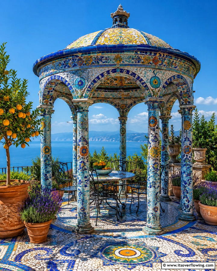 Artistic Mosaic Gazebo - 30 Backyard Gazebo Ideas for Outdoor Entertaining