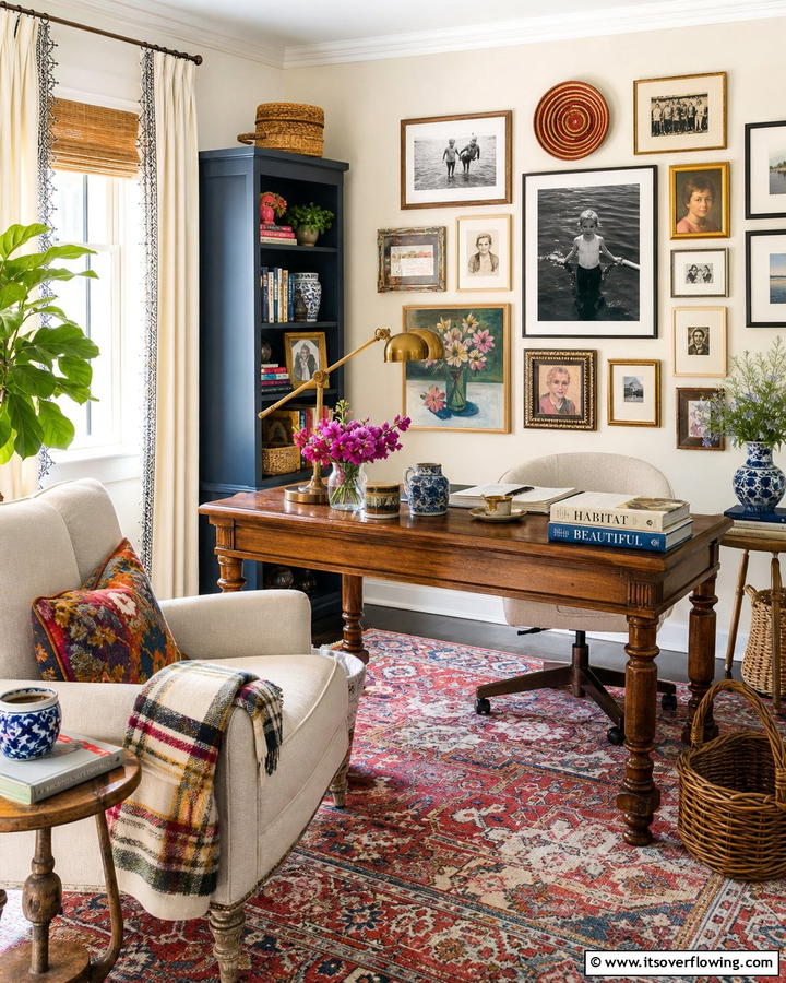 Artistic Personal Touches - 21 Home Office Decor Ideas for Productivity and Style
