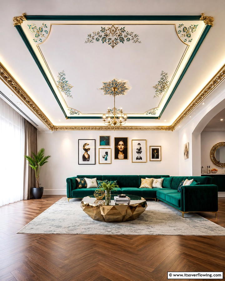 Artistic Pop Detailing - 30 Pop Ceiling Design Ideas for Modern Home Interiors