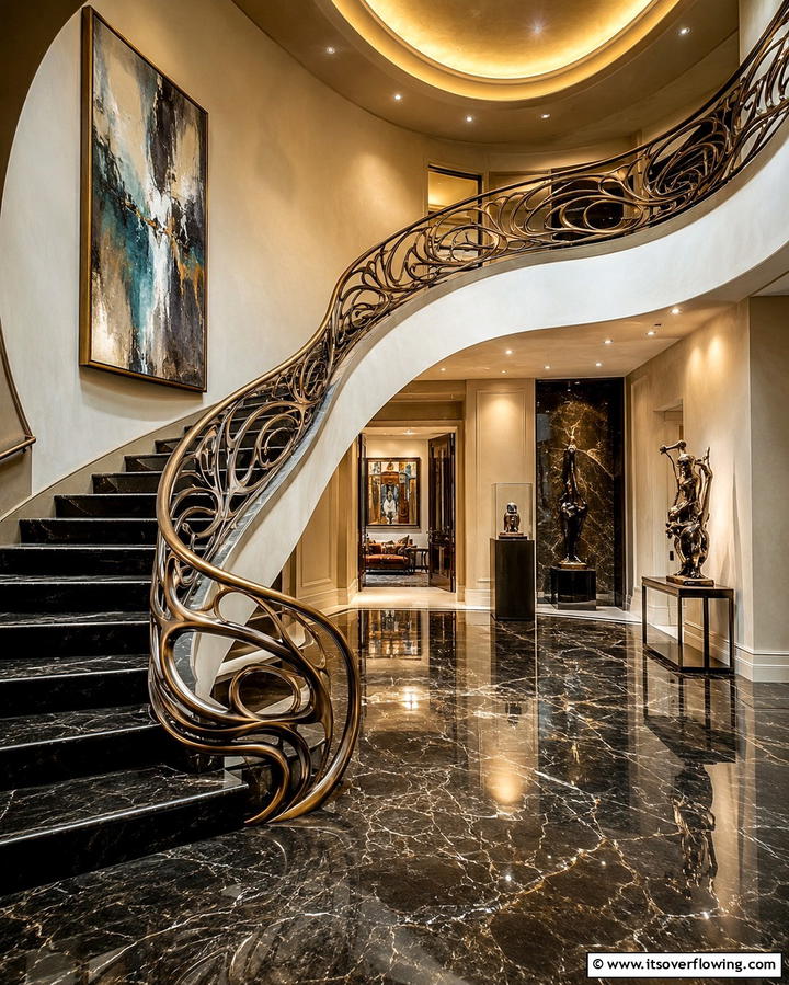 Artistic Railings as Statement Pieces - 25 Stair Railing Ideas for Modern and Traditional Homes