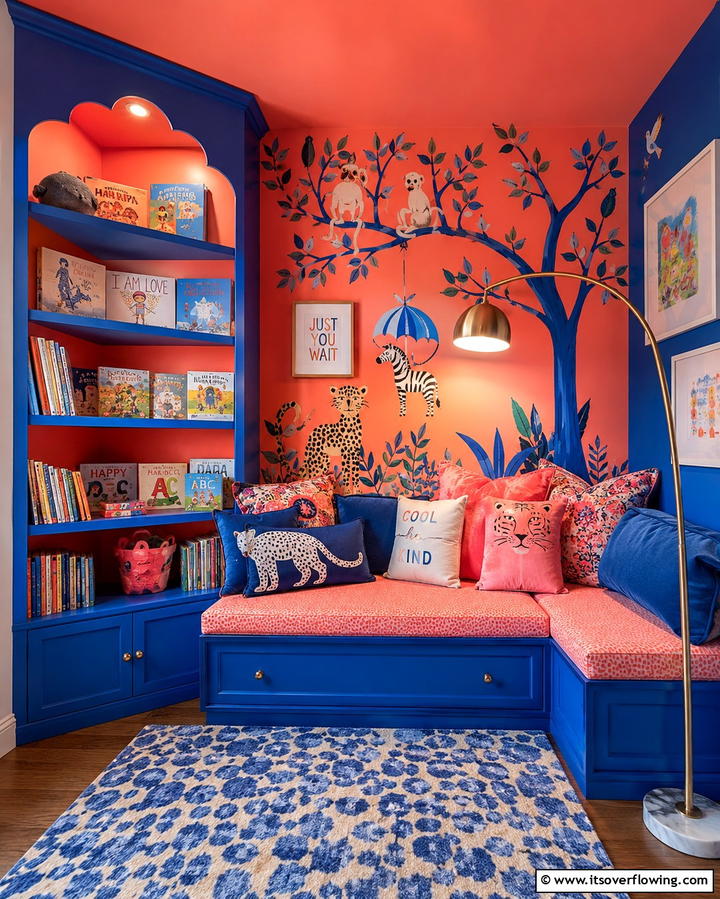 Artistic Reading Alcove - 30 Kids Reading Nook Ideas- Cozy Spaces for Young Readers