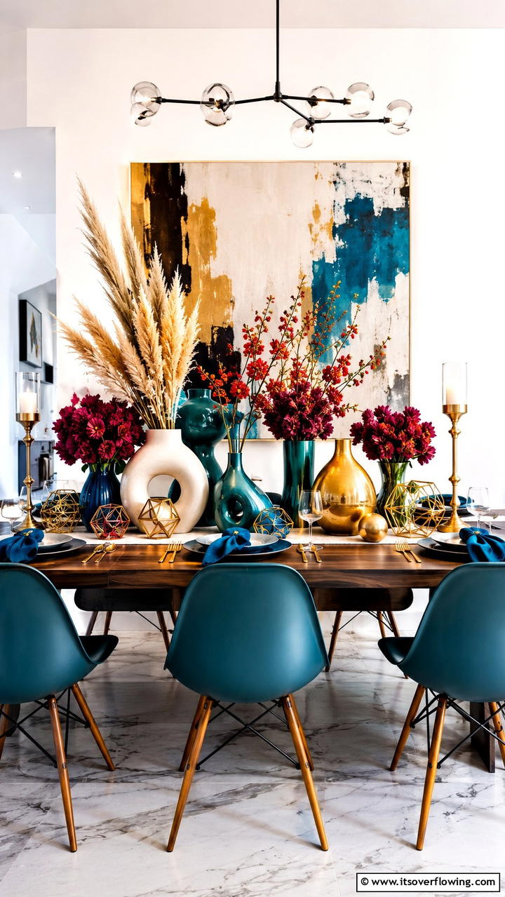 Artistic Statement Centerpiece - 21 Stunning Thanksgiving Centerpiece Ideas for Your Table