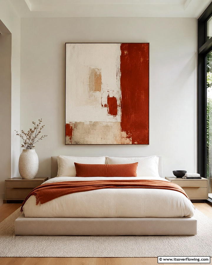 Artistic Statement Pieces - 30 Minimalist Clean Girl Room Ideas for a Clutter-Free Space