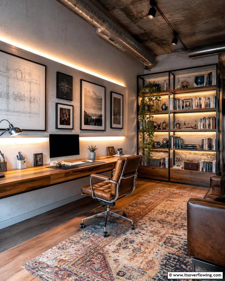 Artistic Study Room Accents - 30 Aesthetic Room Ideas With LED Lights for Vibes