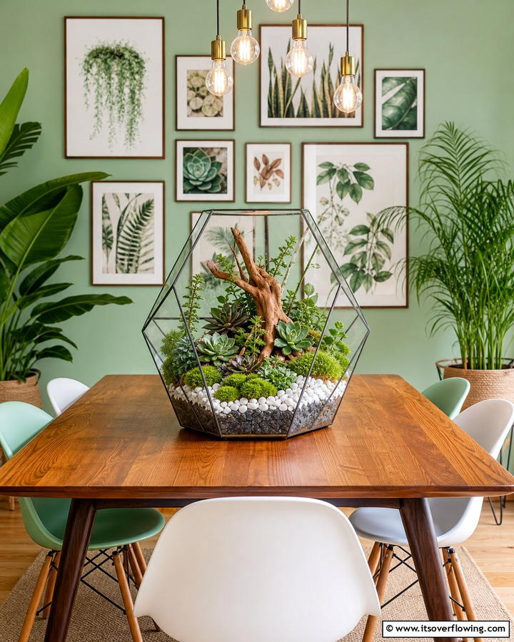 Artistic Terrarium - 21 Dining Table Centerpiece Ideas for Every Season
