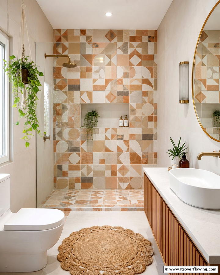 Artistic Tile Patterns - 21 Modern Bathroom Ideas for a Luxurious Spa Experience