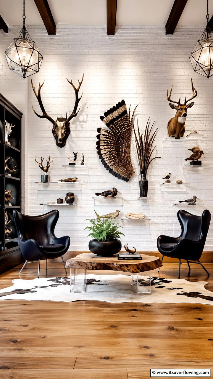 Artistic Trophy Installations - 30 Hunting Trophy Room Ideas for Rustic Decor