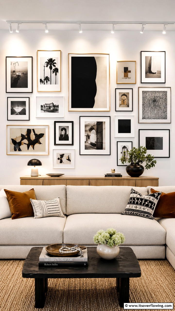 Artistic Wall Gallery - 30 Unique House Decor Ideas to Transform Your Interior