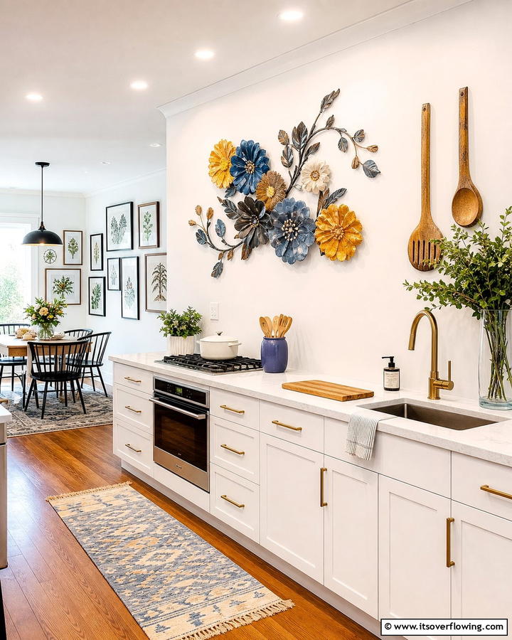 Artistic Wall Installations - 30 Kitchens Without Upper Cabinets for Open Concepts
