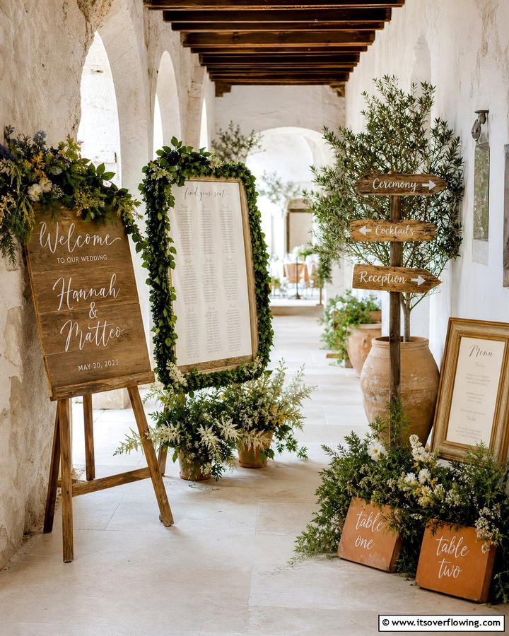 Artistic Wedding Signage - 21 Boho Wedding Ideas for a Free-Spirited Celebration