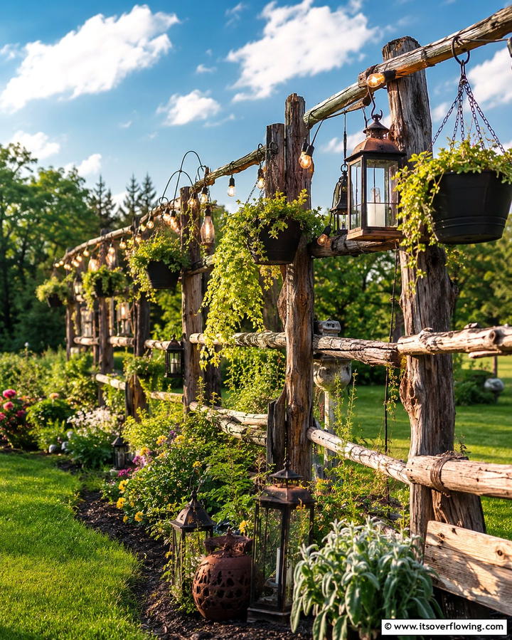 Artistic Yard Feature - 30 Split Rail Fence Ideas for Rustic Outdoor Boundaries