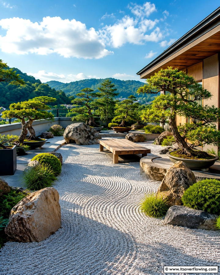 Artistic Zen Garden - 25 Large Balcony Ideas for Stunning Outdoor Spaces