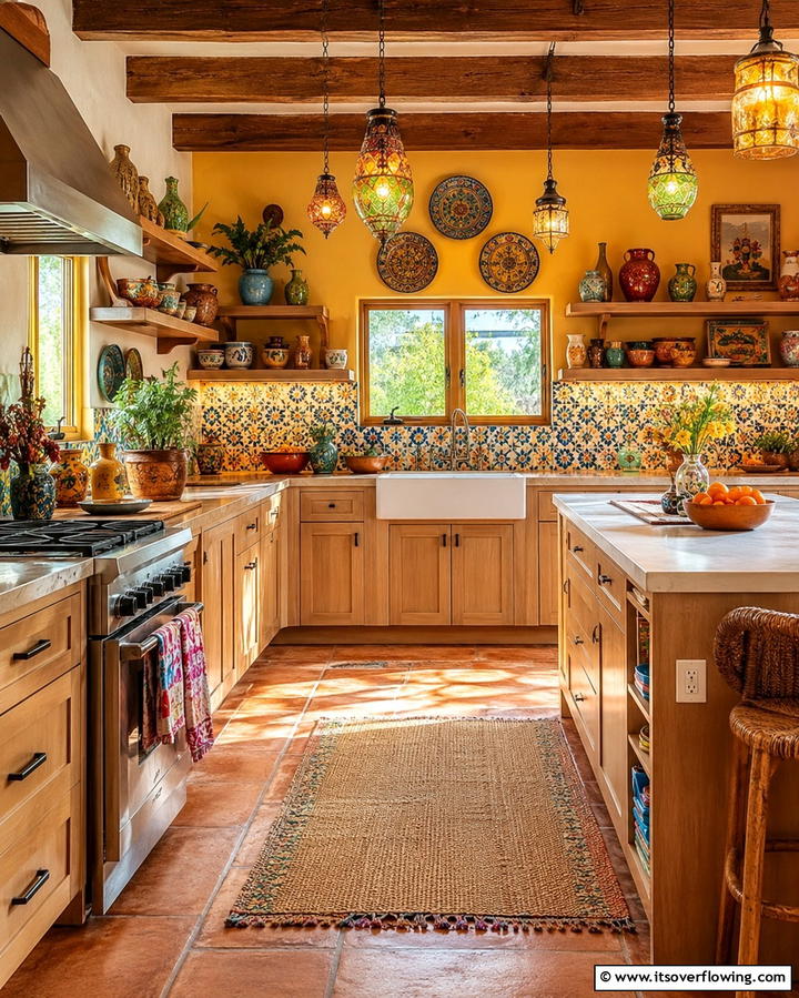 Artistic and Eclectic Vibe - 30 Kitchens with Light Wood Cabinets- Warm & Airy Designs
