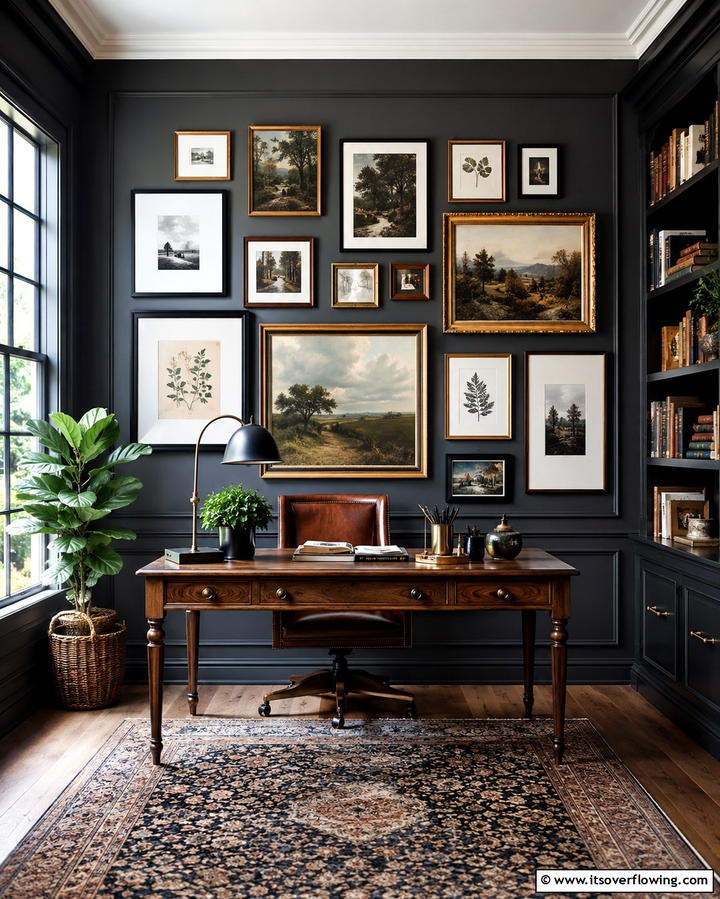 Artwork with Mixed Frames - 25 Transitional Interior Design Ideas for Your Home