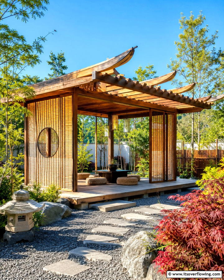 Asian Inspired Pergola - 25 Patio Pergola Ideas for Stylish Outdoor Living