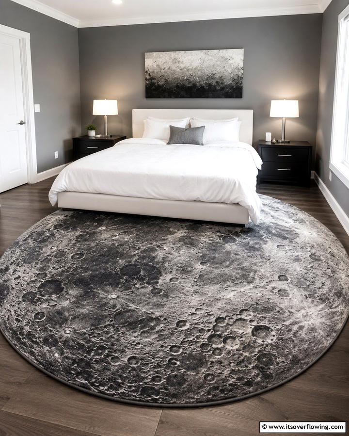Asteroid Rug - 25 Space-Themed Room Ideas for Kids and Adults