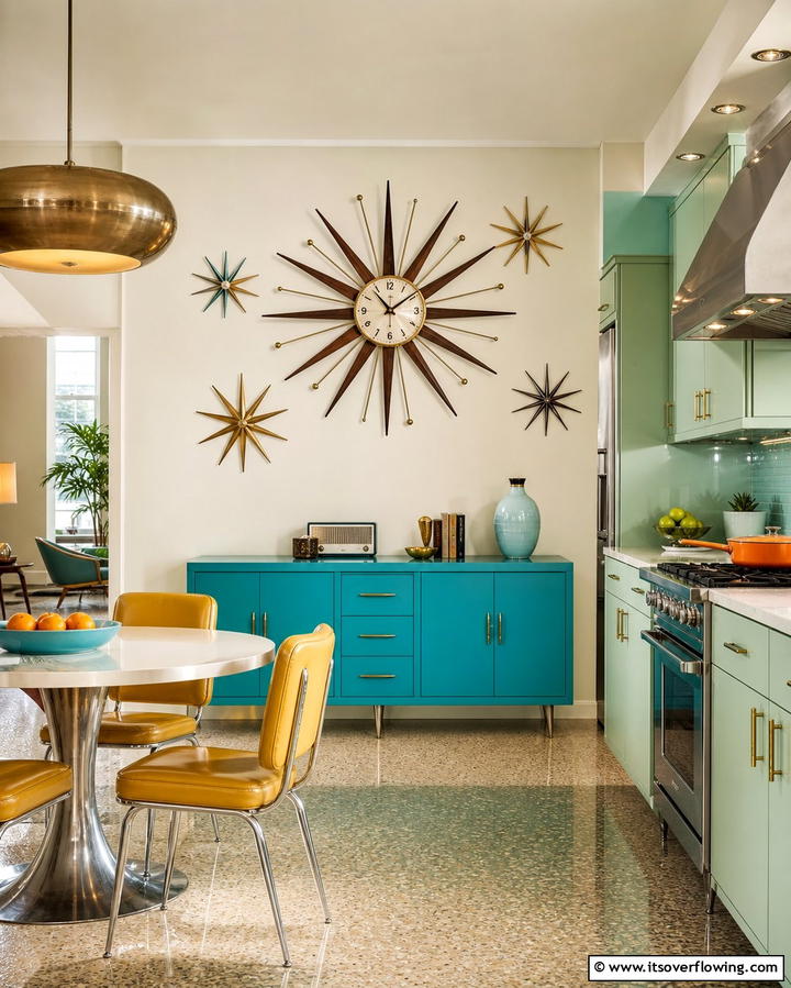 Atomic Starburst Decor - 25 Retro Kitchen Ideas for a Vintage Vibe