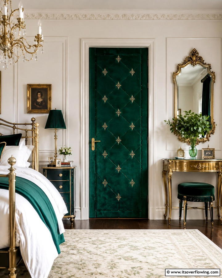Attach a Fabric Overlay for Softness - 25 Creative Bedroom Door Decorating Ideas for Style