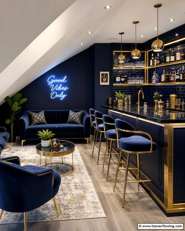 Attic Bar Lounge - 25 Creative Attic Room Ideas for Cozy Spaces