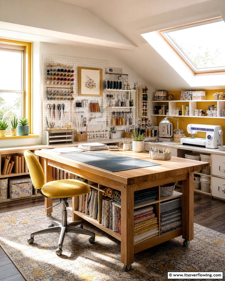 Attic Craft Studio - 25 Creative Attic Room Ideas for Cozy Spaces